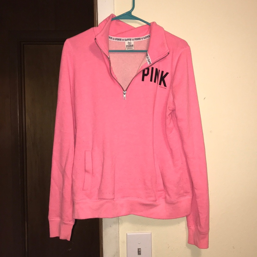 3/4 zip PINK pull over